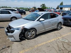 Salvage cars for sale from Copart Woodhaven, MI: 2019 Hyundai Elantra SEL