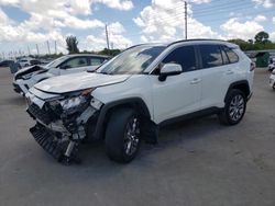 Salvage cars for sale from Copart Miami, FL: 2021 Toyota Rav4 XLE Premium