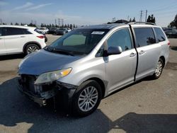 Salvage cars for sale from Copart Rancho Cucamonga, CA: 2011 Toyota Sienna XLE