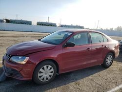 Salvage cars for sale at Van Nuys, CA auction: 2016 Volkswagen Jetta S