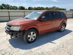 Salvage cars for sale at New Braunfels, TX auction: 2013 Dodge Journey SE