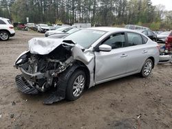 Salvage cars for sale at North Billerica, MA auction: 2015 Nissan Sentra S