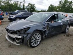 Salvage cars for sale at Baltimore, MD auction: 2020 Tesla Model 3