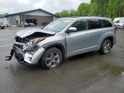 Salvage cars for sale at East Granby, CT auction: 2019 Toyota Highlander Hybrid Limited