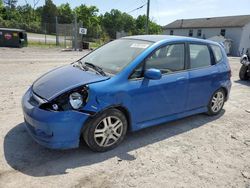 Salvage cars for sale at York Haven, PA auction: 2007 Honda FIT S