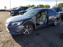 Salvage cars for sale at Denver, CO auction: 2017 Subaru Legacy 2.5I Limited