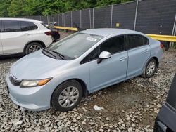 Vehiculos salvage en venta de Copart Waldorf, MD: 2012 Honda Civic LX