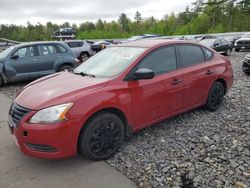 Salvage cars for sale at Windham, ME auction: 2014 Nissan Sentra S