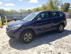 Salvage cars for sale at West Warren, MA auction: 2015 Honda CR-V LX