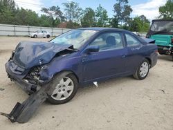 Salvage cars for sale at Hampton, VA auction: 2002 Honda Civic EX