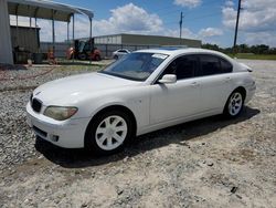 Salvage cars for sale at Tifton, GA auction: 2006 BMW 750 I