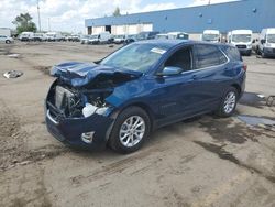 Salvage cars for sale from Copart Woodhaven, MI: 2020 Chevrolet Equinox LT