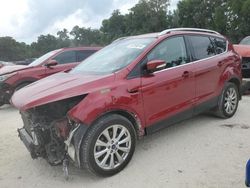 Salvage cars for sale from Copart Ocala, FL: 2017 Ford Escape Titanium