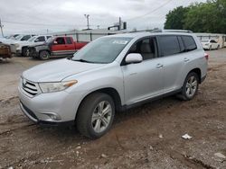 Salvage cars for sale at Oklahoma City, OK auction: 2012 Toyota Highlander Limited