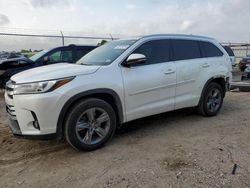 Salvage cars for sale at Houston, TX auction: 2017 Toyota Highlander Limited