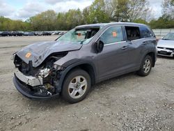 Salvage cars for sale at North Billerica, MA auction: 2015 Toyota Highlander XLE