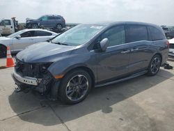 Salvage cars for sale at Grand Prairie, TX auction: 2022 Honda Odyssey Elite