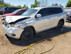 Salvage cars for sale at Bowmanville, ON auction: 2010 Toyota Highlander Hybrid Limited