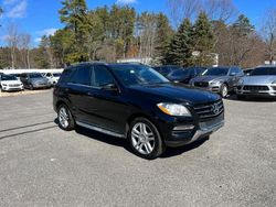 Salvage cars for sale at North Billerica, MA auction: 2015 Mercedes-Benz ML 350