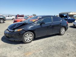 Salvage cars for sale at Antelope, CA auction: 2012 Honda Civic LX