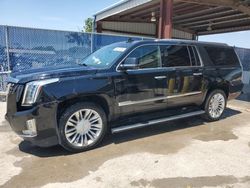 Salvage cars for sale at Riverview, FL auction: 2017 Cadillac Escalade ESV Platinum
