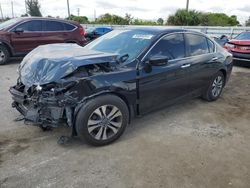 Salvage cars for sale from Copart Miami, FL: 2015 Honda Accord LX