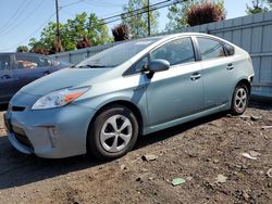 Salvage cars for sale at New Britain, CT auction: 2015 Toyota Prius