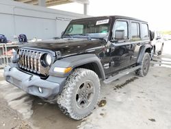Salvage cars for sale at West Palm Beach, FL auction: 2018 Jeep Wrangler Unlimited Sport