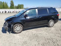 Salvage cars for sale from Copart Arlington, WA: 2015 Toyota Sienna LE