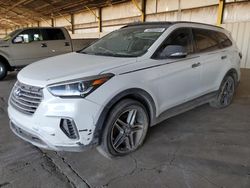 Hyundai Santa fe Vehiculos salvage en venta: 2017 Hyundai Santa FE SE Ultimate