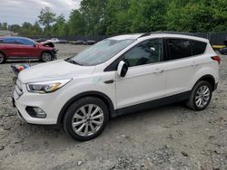 Salvage cars for sale at Waldorf, MD auction: 2019 Ford Escape SEL