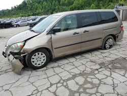Salvage cars for sale at Hurricane, WV auction: 2007 Honda Odyssey LX