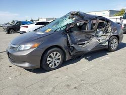 Salvage cars for sale at Bakersfield, CA auction: 2012 Honda Civic LX