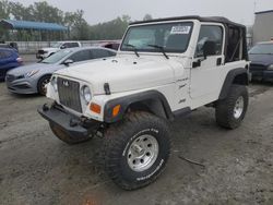 Salvage cars for sale at Spartanburg, SC auction: 2002 Jeep Wrangler / TJ Sport