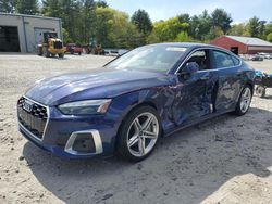 Salvage cars for sale at Mendon, MA auction: 2022 Audi A5 Premium Plus 45