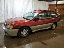 Salvage cars for sale at Ebensburg, PA auction: 2002 Subaru Legacy Outback