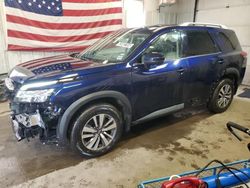 Salvage cars for sale at Lyman, ME auction: 2022 Nissan Pathfinder SL