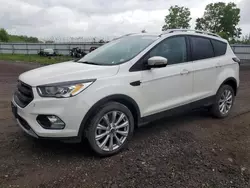 Salvage cars for sale at Columbia Station, OH auction: 2017 Ford Escape Titanium