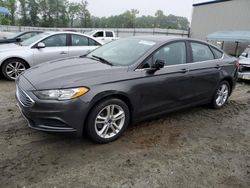 Salvage cars for sale at Spartanburg, SC auction: 2018 Ford Fusion SE