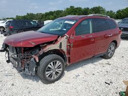 Salvage cars for sale from Copart New Braunfels, TX: 2018 Nissan Pathfinder S