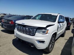 Jeep Grand Cherokee Overland salvage cars for sale: 2017 Jeep Grand Cherokee Overland