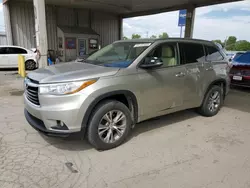 Salvage cars for sale from Copart Fort Wayne, IN: 2015 Toyota Highlander XLE