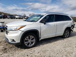 Salvage cars for sale at West Warren, MA auction: 2015 Toyota Highlander XLE