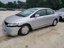 Salvage cars for sale from Copart Ocala, FL: 2008 Honda Civic Hybrid