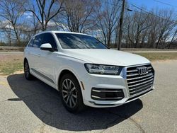 Salvage cars for sale at North Billerica, MA auction: 2017 Audi Q7 Premium Plus