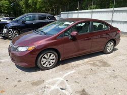 Salvage cars for sale from Copart Austell, GA: 2012 Honda Civic LX