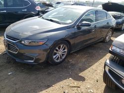 Salvage cars for sale at Elgin, IL auction: 2016 Chevrolet Malibu LT