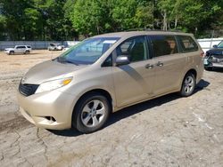 Salvage cars for sale at Austell, GA auction: 2011 Toyota Sienna Base