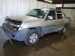 Salvage cars for sale at Ebensburg, PA auction: 2002 Chevrolet Avalanche K1500