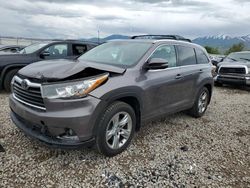 Salvage cars for sale at Magna, UT auction: 2015 Toyota Highlander Limited
